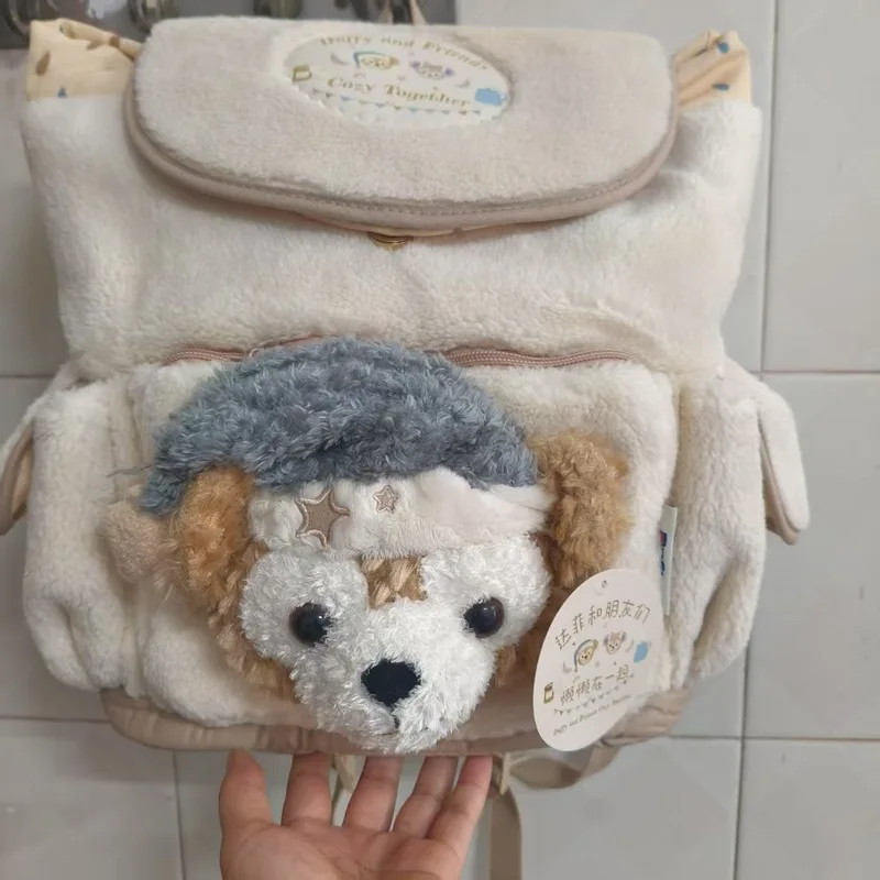 Disney Large Capacity Backpack For Girls Sweet Cartoon Duffy Bear Plush Toy Bag Ideal For Outdoor Travel And Birthday Gift