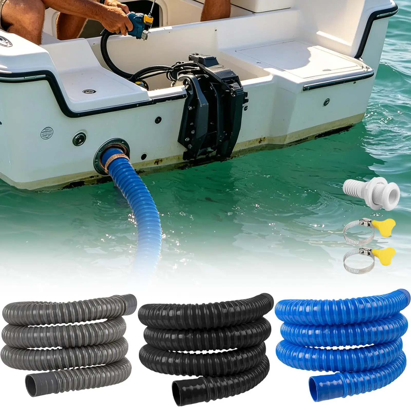Bilge Pump Tubing 1-1/8 Marine Plumbing Replacement Kit Kayak Bilge Hose for Mechanics Technicians Kayak Canoe Pontoon Yacht