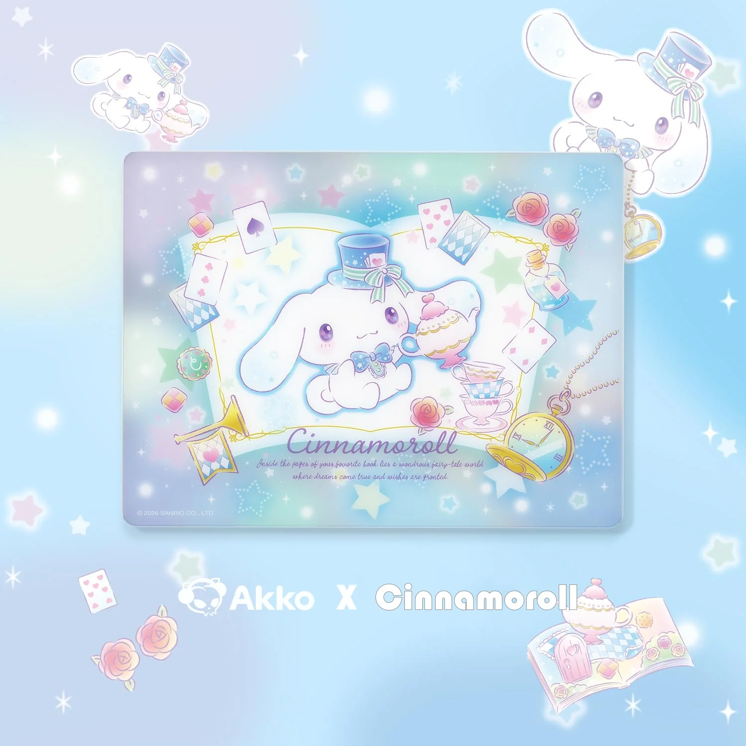 Akko Gaming Mouse Pad Cinnamoroll Theme 40x30cm Tempered Glass Anti-Scratch UV Coating E-Sport Mat Mousepad For Laptop PC Office