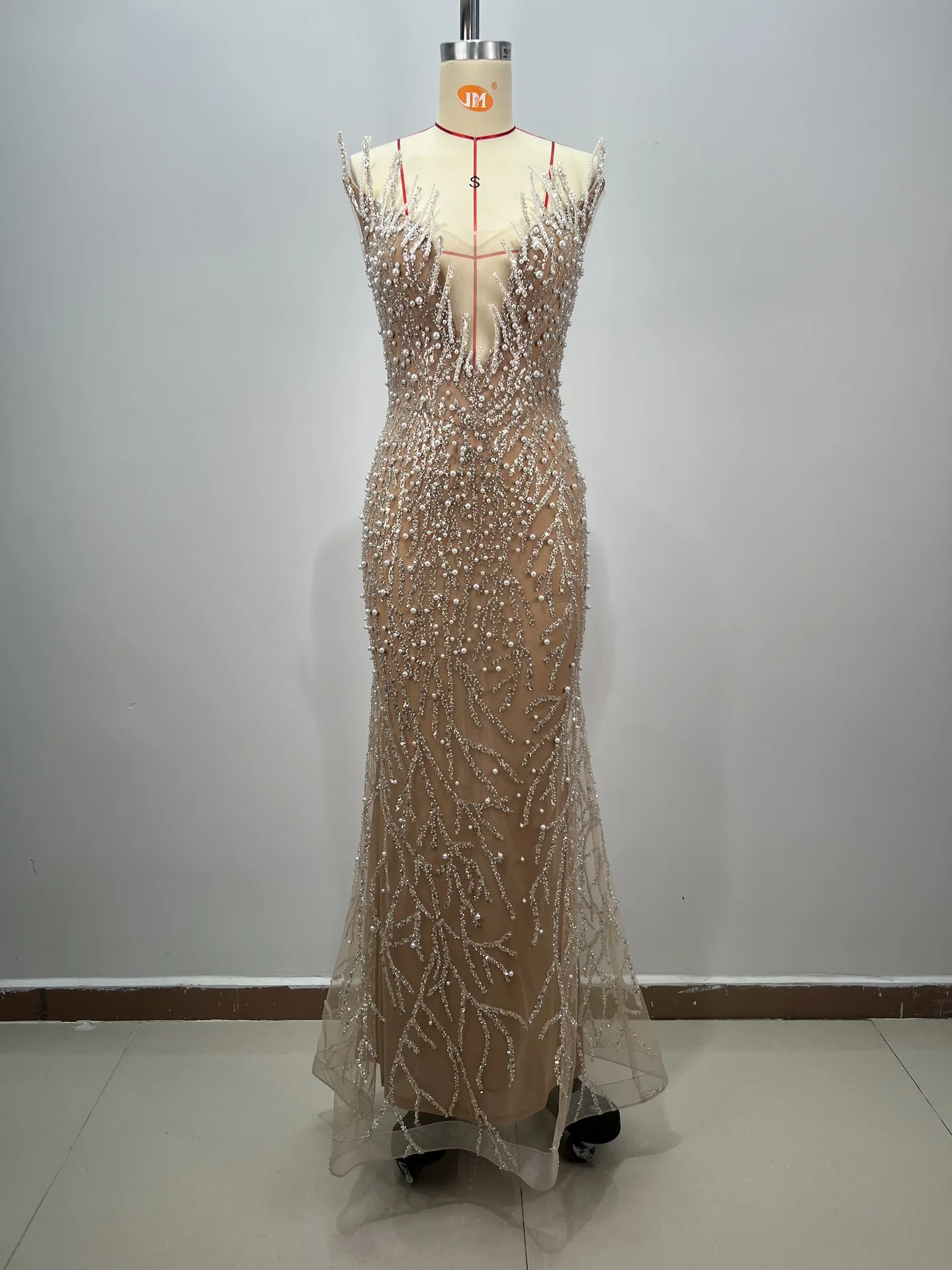 Champagne cristal frisado sereia vestidos de noite com decote em v vestido de baile vestidos formais para mulheres sem costas vestidos longos para ocasiões especiais