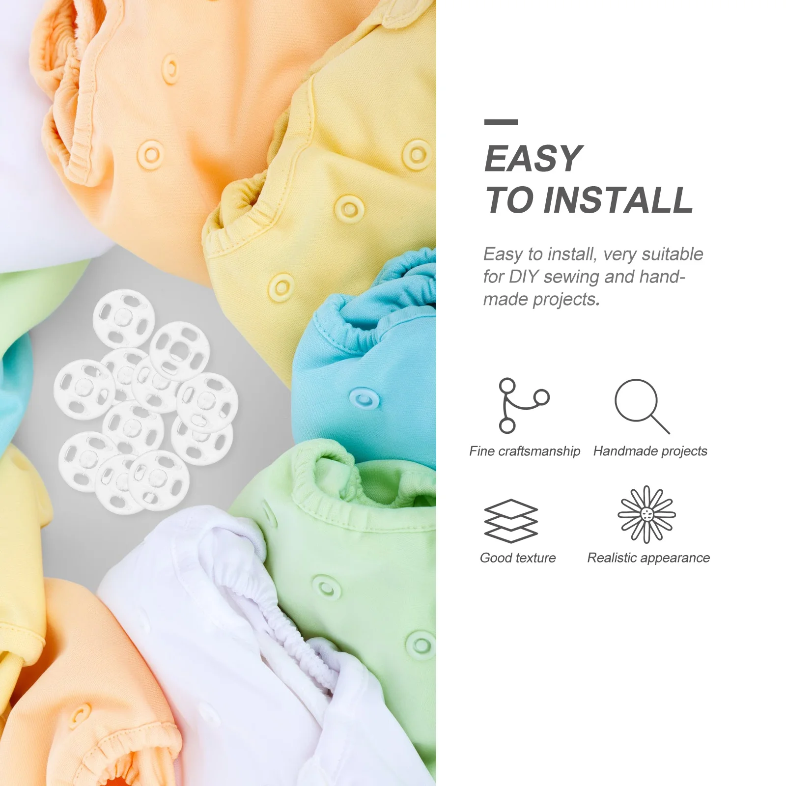 

Premium Quality Invisible Anti Peering Buttons for Shirts and Clothes Safety Buckles Concealed Buttons Shirt Fasteners