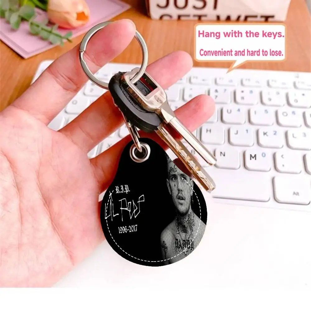 L-Lil P-Peep المفاتيح الوصول حافظة للبطاقات مفتاح العلامة حلقة حامل بطاقة جلدية المفاتيح حلقة رئيسية قفل الباب الوصول العلامات #2