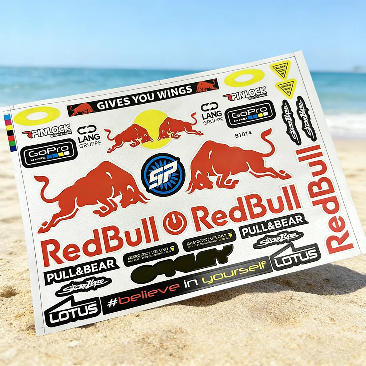 

UV Resistant Reflective Waterproof RED BULL Helmet Sticker Universal Motorcycle Body Decal for Yamaha Honda Suzuki Kawasaki KTM