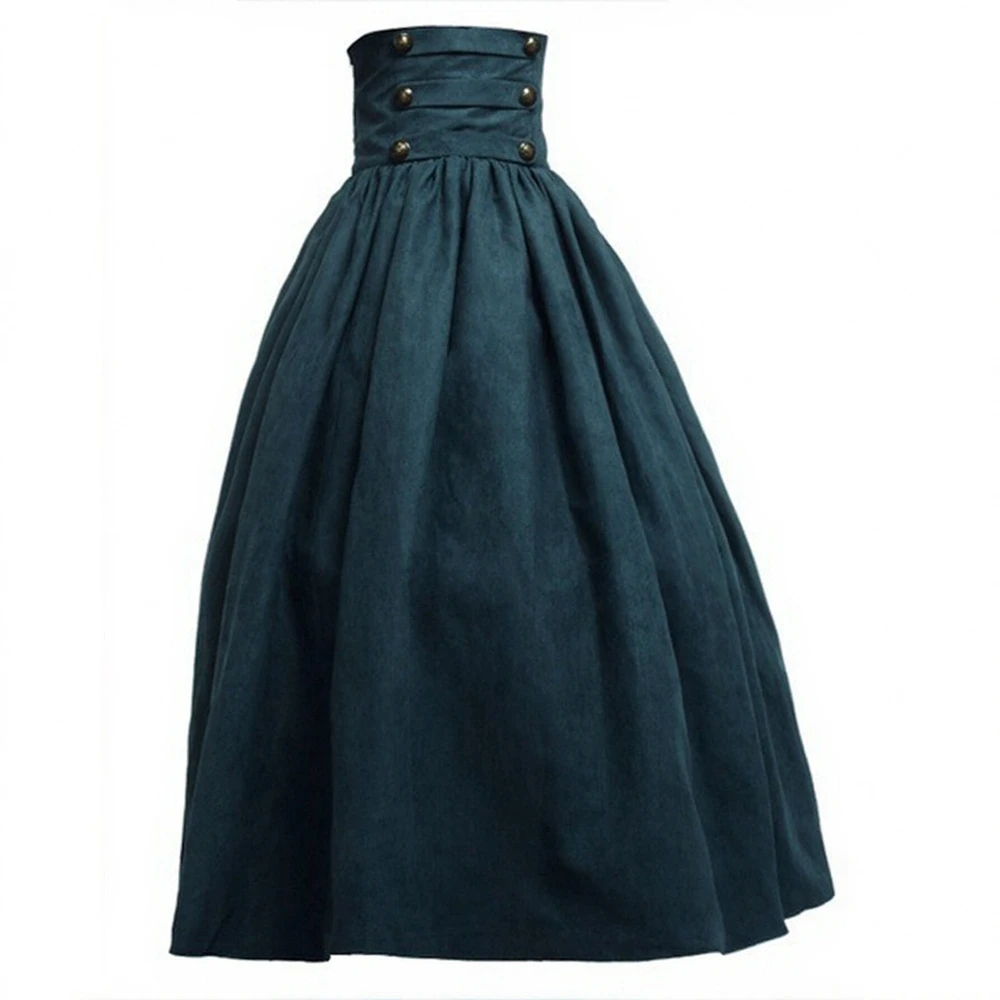 

Women's Autumn Skirts Vintage Retro Solid Color Nipped Waists Flowy Hem A-Line Daily Skirts
