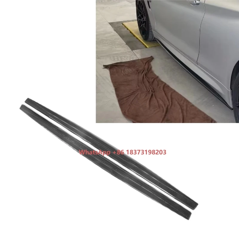 

F32 Side Skirts Carbon Fiber MP Style Rear Bumper Side Skirts for 4 Series F32 F33 F36 Sports 2014-2019 F36 Side Skirts