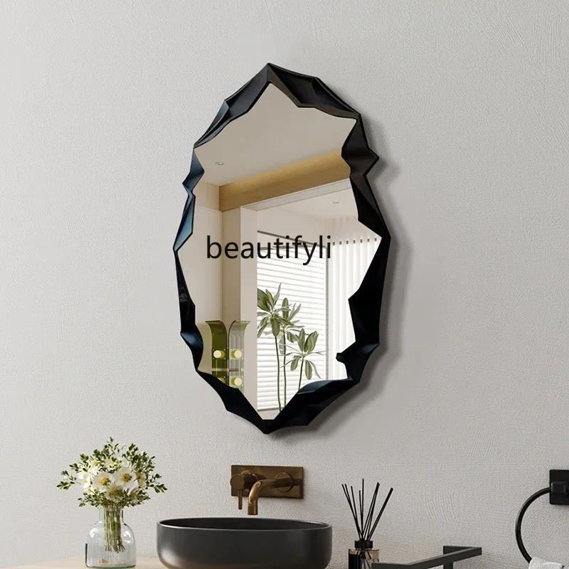 

Light luxury special-shaped full-body mirror irregular decorative mirror French bathroom smart