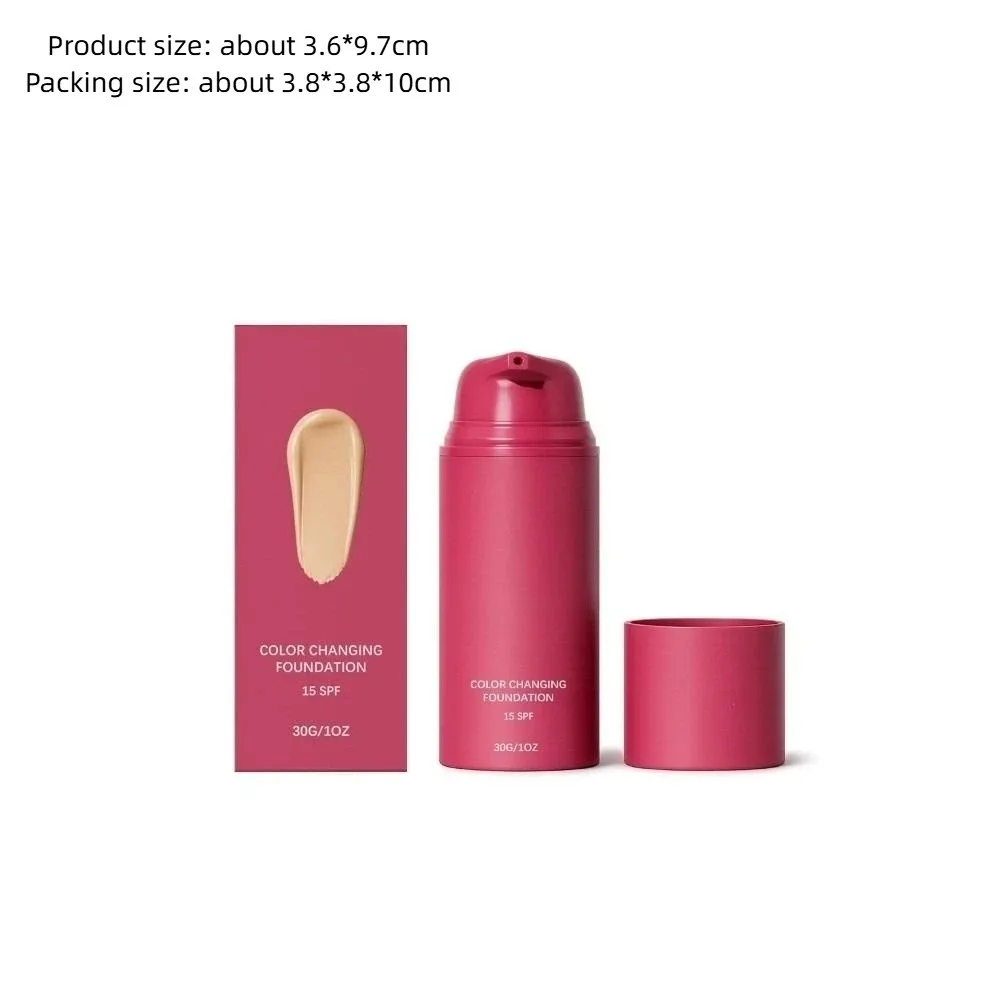 Lightweight Coverage Color Changing Foundation Long-Lasting Buildable Coverage Liquid Foundation Sheer Texture Delicate Texture