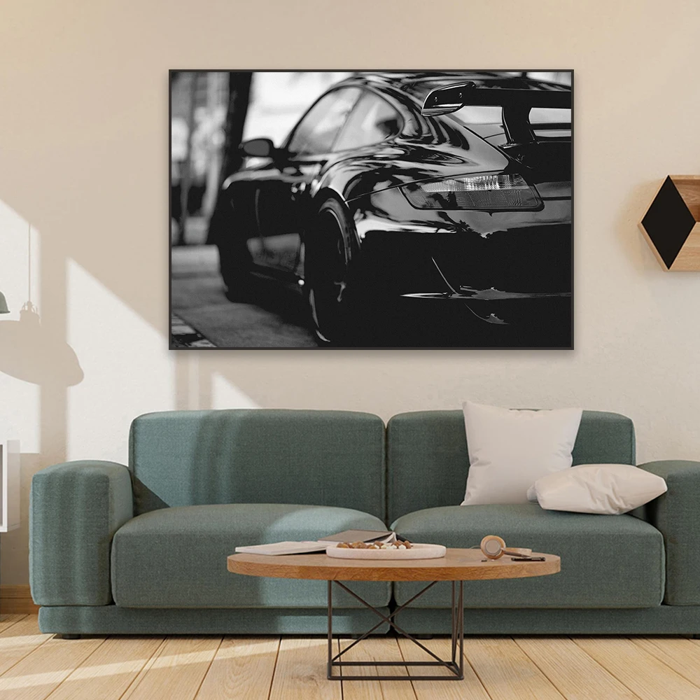 Black and White Modern Car Poster Motivational Successful Art Print Large Size Black Car Canvas Painting Home Office Print Decor