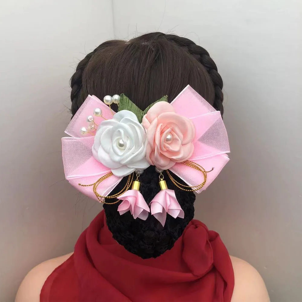 Novo cabelo de rede para as mulheres de malha clipe de cabelo barrettes bun covers hairnet headwear para dança escritório festa de casamento melhores presentes