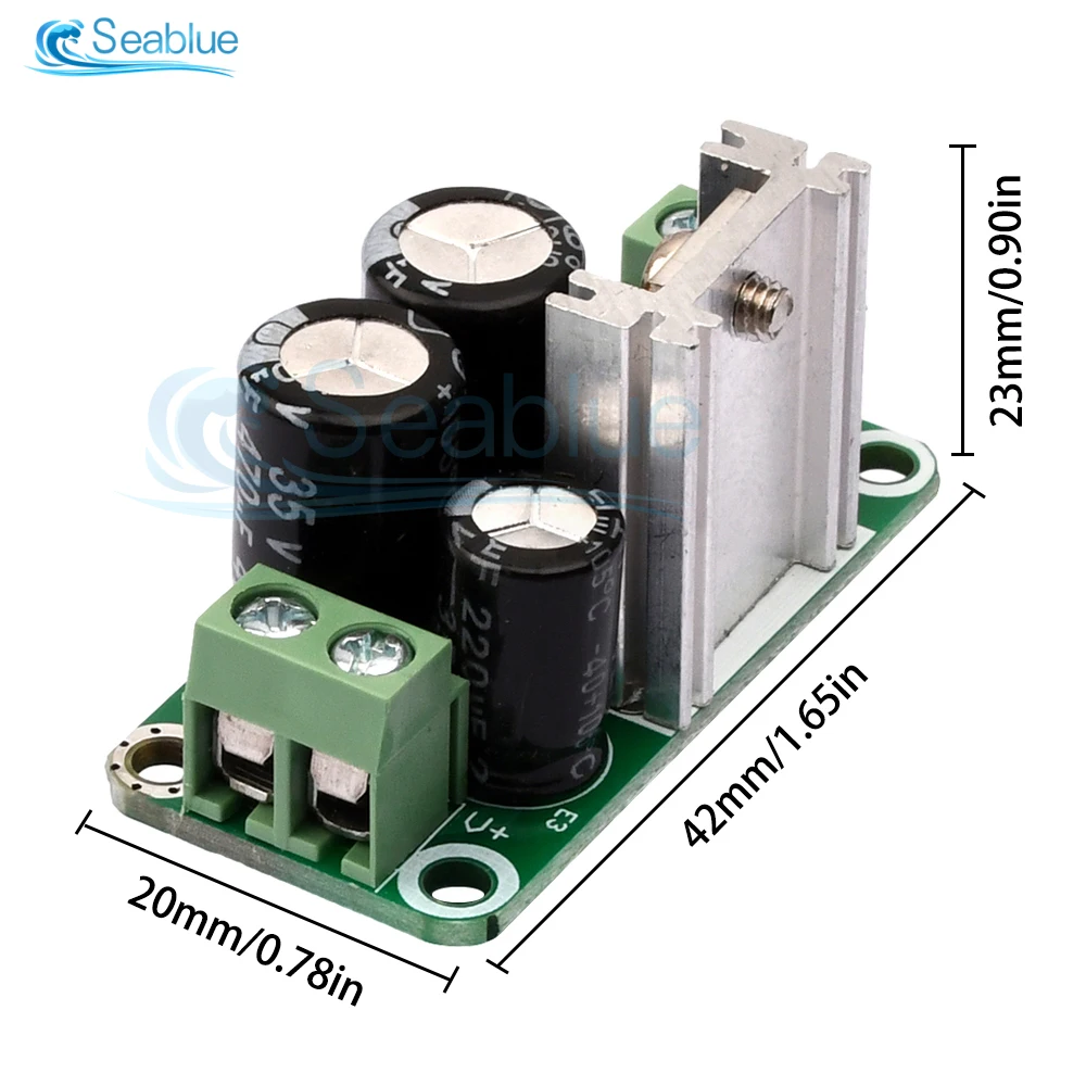 5Pcs Single Regulated Power Supply Module DC 5V 6V 9V 12V 15V 18V 24V Rectifier Filter Board 7805/7812/7824 1A Amplifier