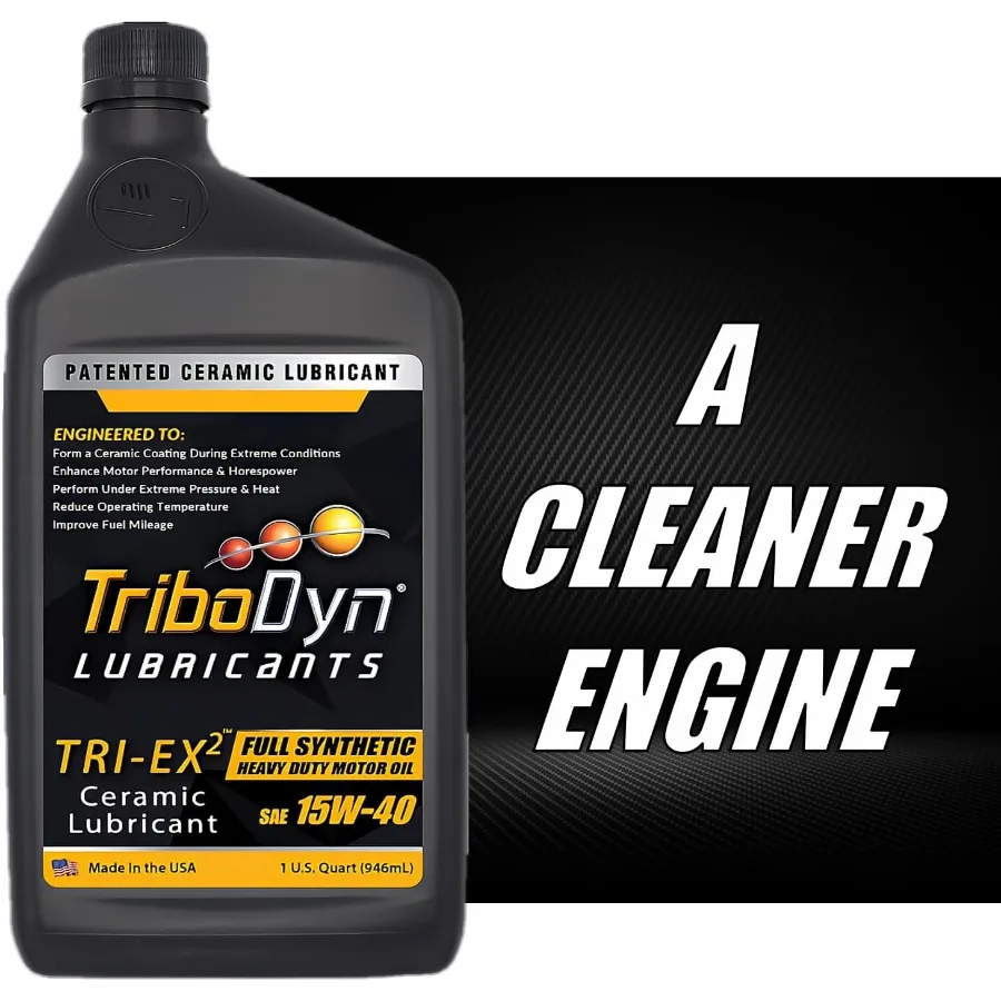 น้ำมันเครื่องสังเคราะห์แท้สำหรับงานหนัก TRI-EX2 15W-40 พร้อมสารหล่อลื่นเซรามิกที่ได้รับสิทธิบัตรสำหรับรถบรรทุกดีเซล: ปกป้องการสตาร์ทแบบแห้งที่เหนือกว่า
