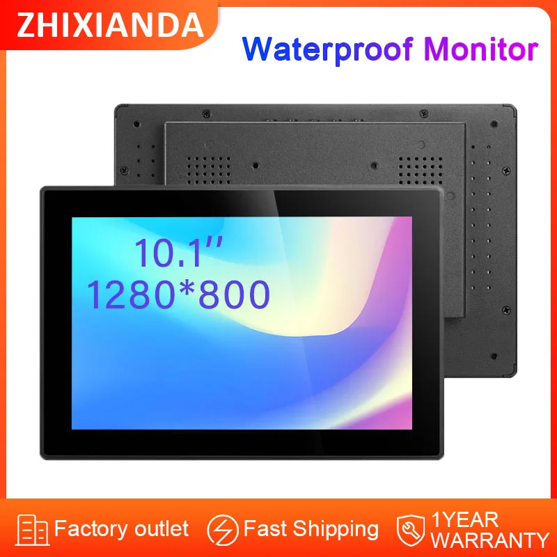 

OEM ODM Factory LCD Touch Display 10.1 inch 1280*800 Metal Case 10-Point Capacitive Touch Flat Screen Monitor for Industry