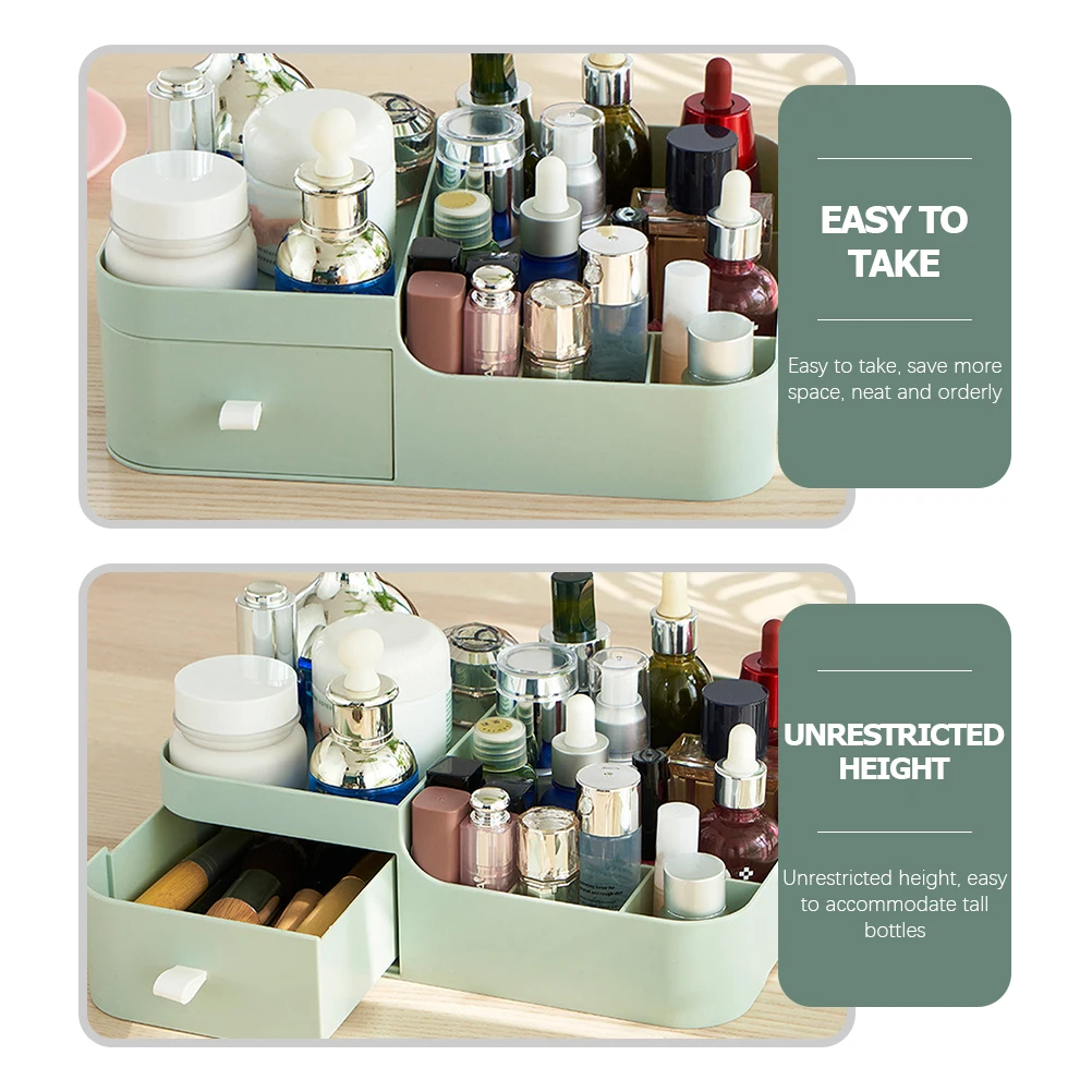 

Desktop Storage Box Drawers Cosmetics Organizer Bathroom Organiser Makeup Plastic Vanity Cabinet