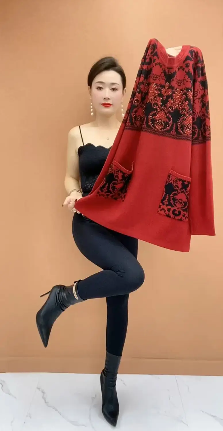 女性用の厚手のベルベットシャツ,ミドル丈のボトム,エスニックスタイルのトップス,大きいサイズ,ゆったりとしたカジュアル,秋冬