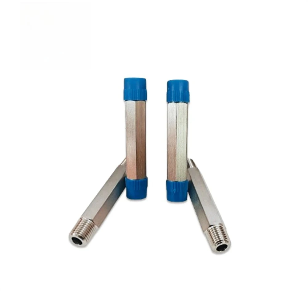 Boquilla larga hexagonal de acero inoxidable 316, accesorio de tubería de 50mm, 1/4 pulgadas NPT Macho X 1/4 pulgadas NPT Macho