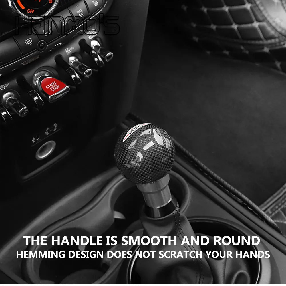 Gear Shift Lever Handle Knob Cover For Mini Cooper F54 F55 F56 F57 F60 R55 R56 R60 R61 Carbon Fiber Car Accessories