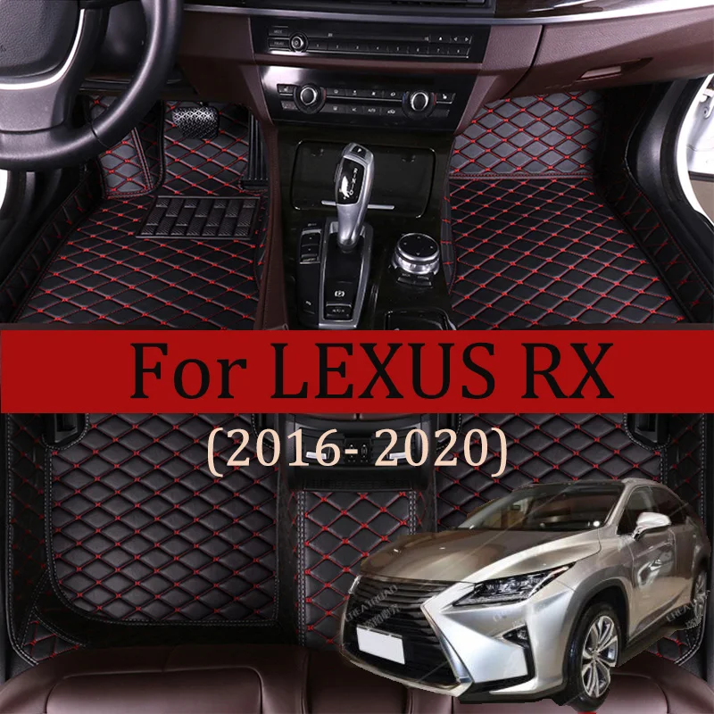 

Leather Car Floor Mats For LEXUS RX Series 300 450h 5seat 2016 2017 2018 2019 2020 Custom Auto Foot Pads Automobile Carpet Cover