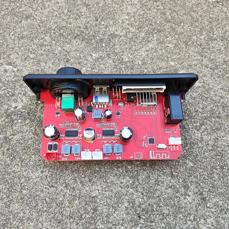 12/24V Bluetooth power amplifier board 180W high-power decoding board shout recording function two-channel 2.0 stereo