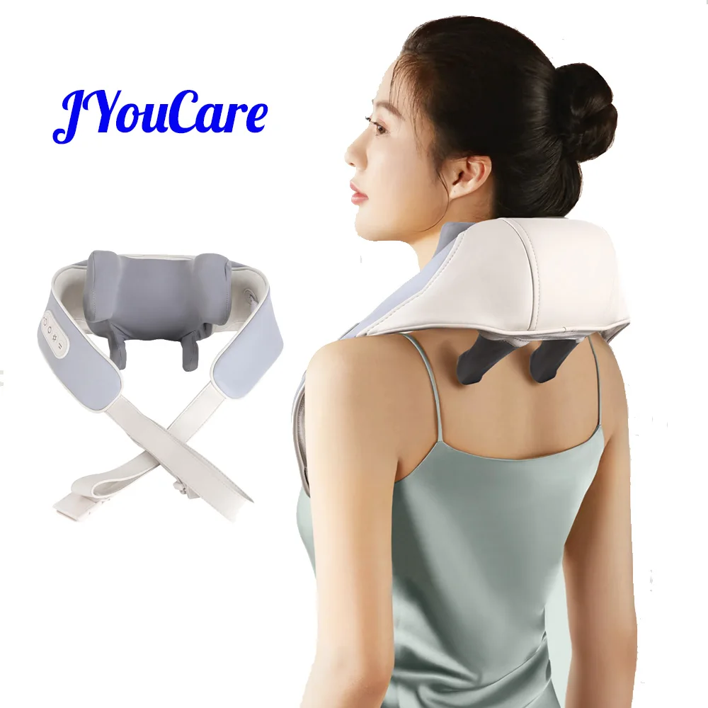 JYouCare Neck shoulder massager Heating muscle kneading shiatsu shawl Cervical back body Massage instrument relaxation treatment