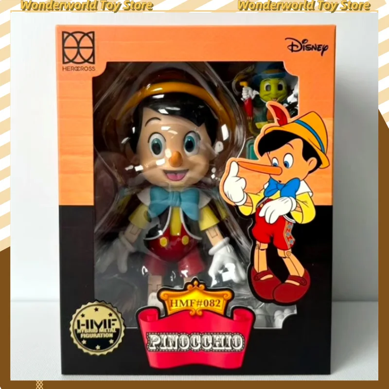 Herocross Pinocchio Movable Figures Cartoon Animation Pinocchio Doll Model Kawaii Decorative Ornaments Children Birthday Gifts