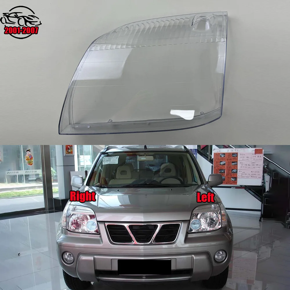

For Nissan X-Trail 2001 2002 2003 2004 2005 2006 2007 Headlamp Cover Transparent Lampshade Headlight Shell Lens Plexiglass