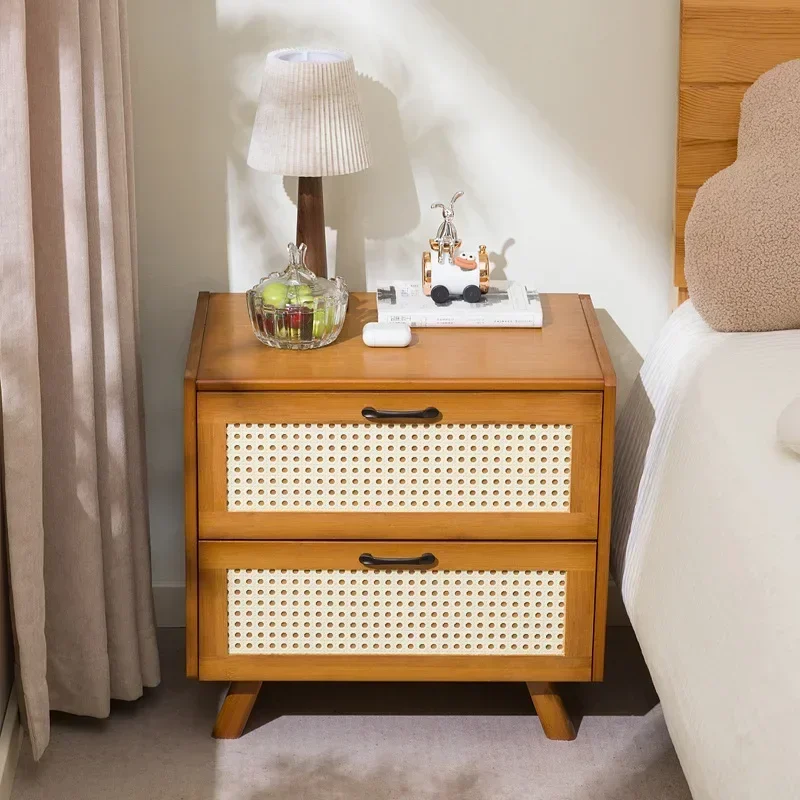Bedside table household bedroom 2025 explosion light luxury high sense modern simple small bedside storage cabinet
