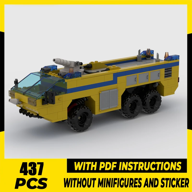 

Fire Fighting Vehicle Moc Building Blocks Airport Crashtender Fire Truck Model Technology Brick DIY Construstion Toy HolidayGift