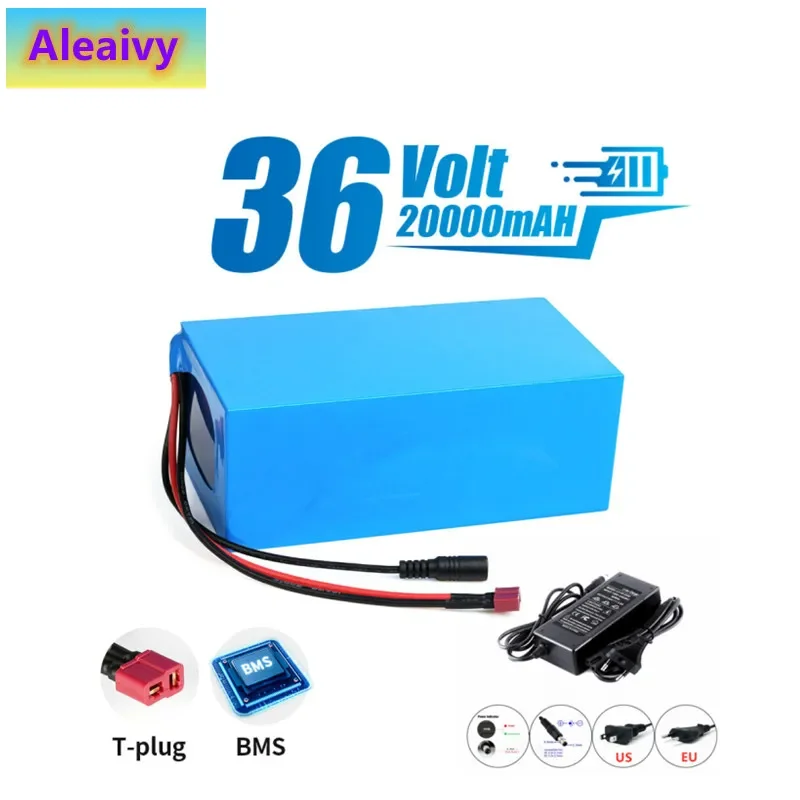 NEW 36V 20Ah 18650 3400mah 10S6P 1000W lithium battery pack high power battery 42V 20000mAh Ebike electric bicycle With Charger