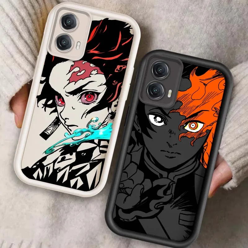

D-Demon S-Layers Anime For Motorola G85 Edge 50 G24 G35 E14 G04 G34 G Stylus G54 G13 G32 G14 5G Eye Ladder Phone Case