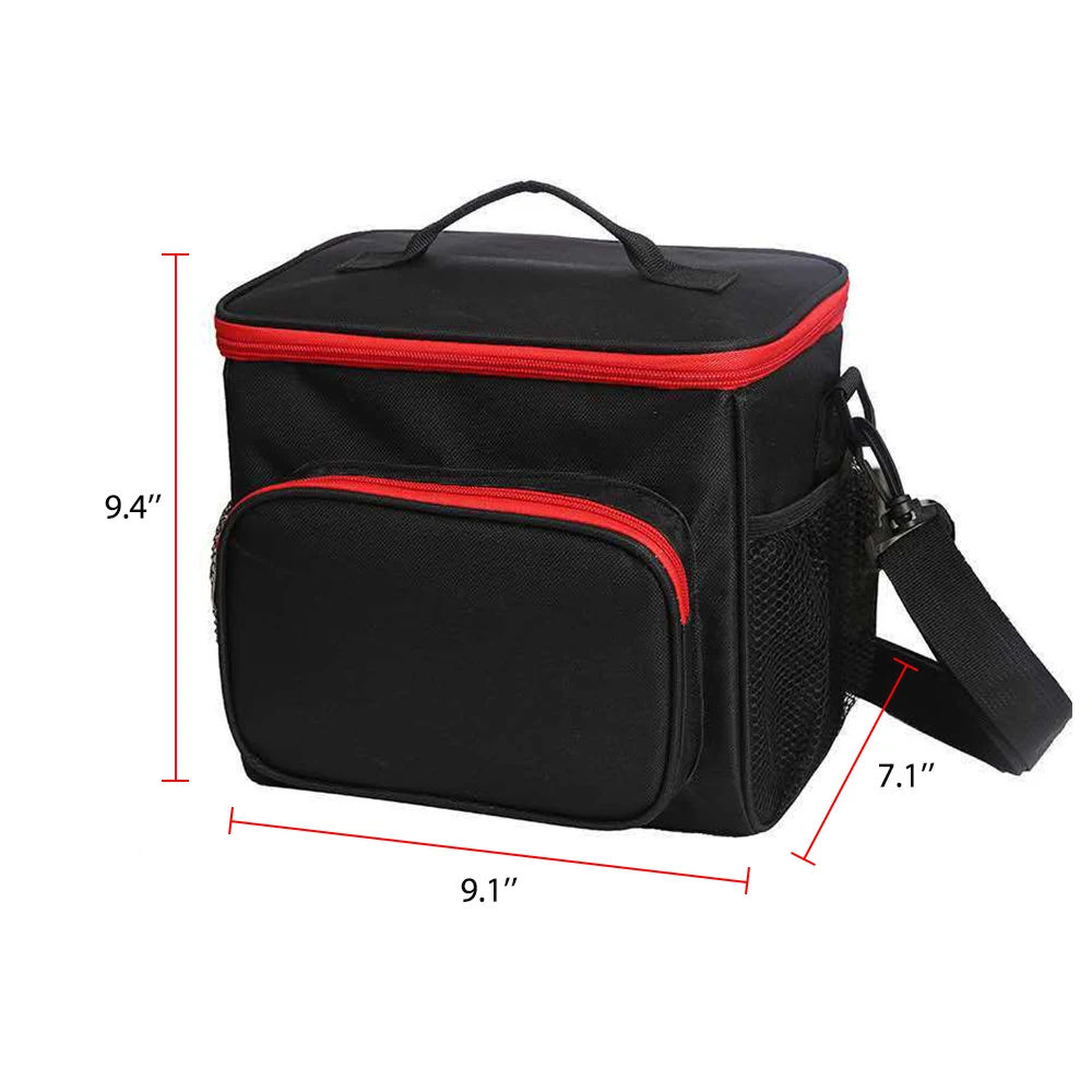 Lunch Dinner Bag Large 10L Insulated Lunch Box with Pockets & Detachable Shoulder Strap Leakproof Tote Bags for Office Work