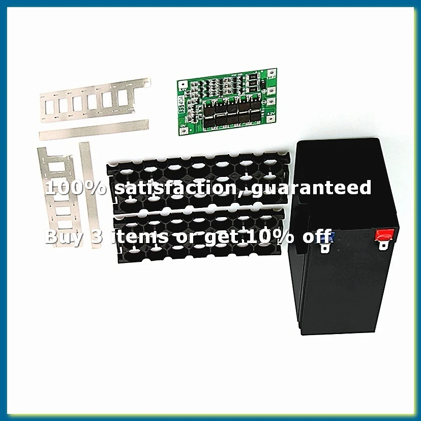 DIY 12V Lithium Battery Storage Box 3x7 18650 Battery Case Fixture Holder 3S40A Lithium Batter Plastic Shell Black-WDL