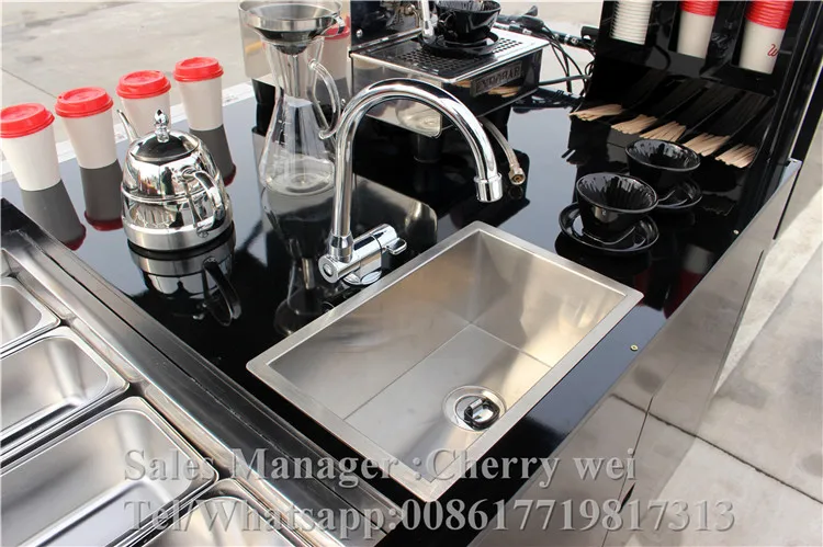 Mobile Food Carts with cooling system /electric Coffee Bike Sale Three Wheel Battery Powered 3 wheels bike tricycle cart