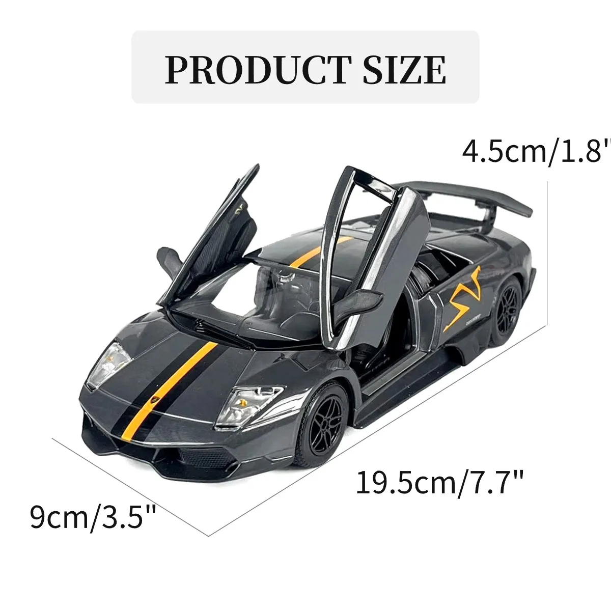 Bburago 1:24 Lamborghini Murcielago LP 670-4 SV Replica Car Model Scale Miniature Toy - Gift for Car Enthusiasts