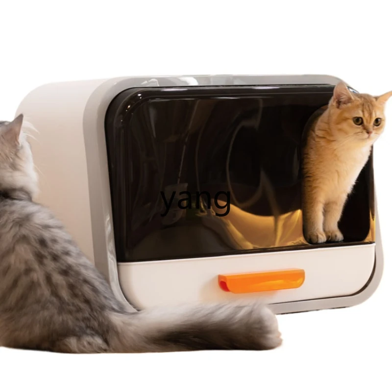 LXL Litter Box Oversized Cat Toilet Deodorant with Corridor Kittens Drawer-Type Splash-Proof