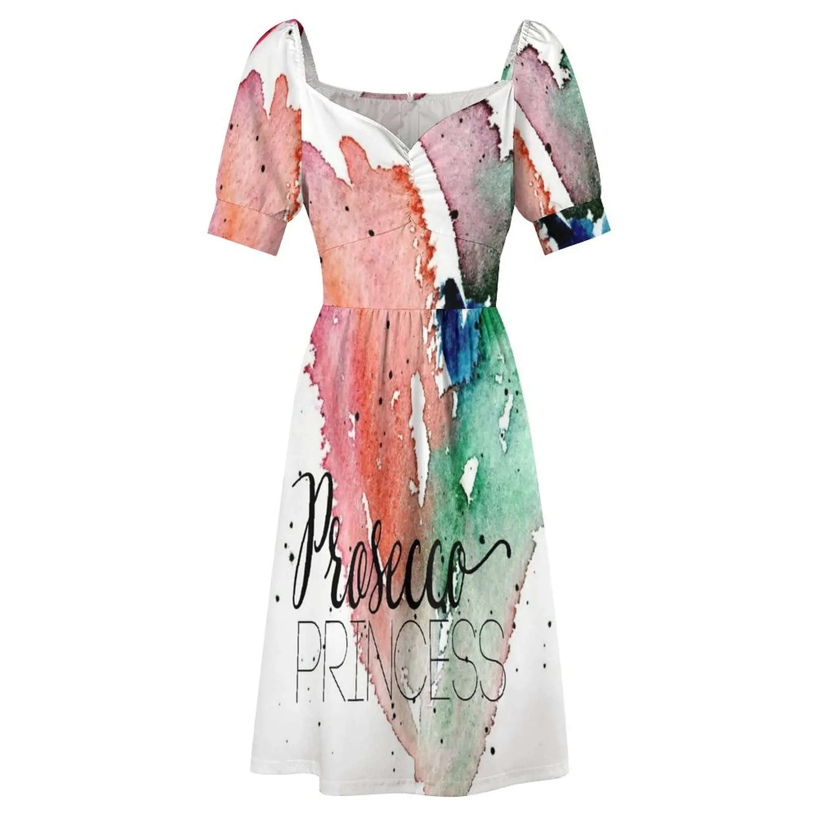 Prosecco Lover Girly Watercolor Sleeveless Dress beach dress luxury dress