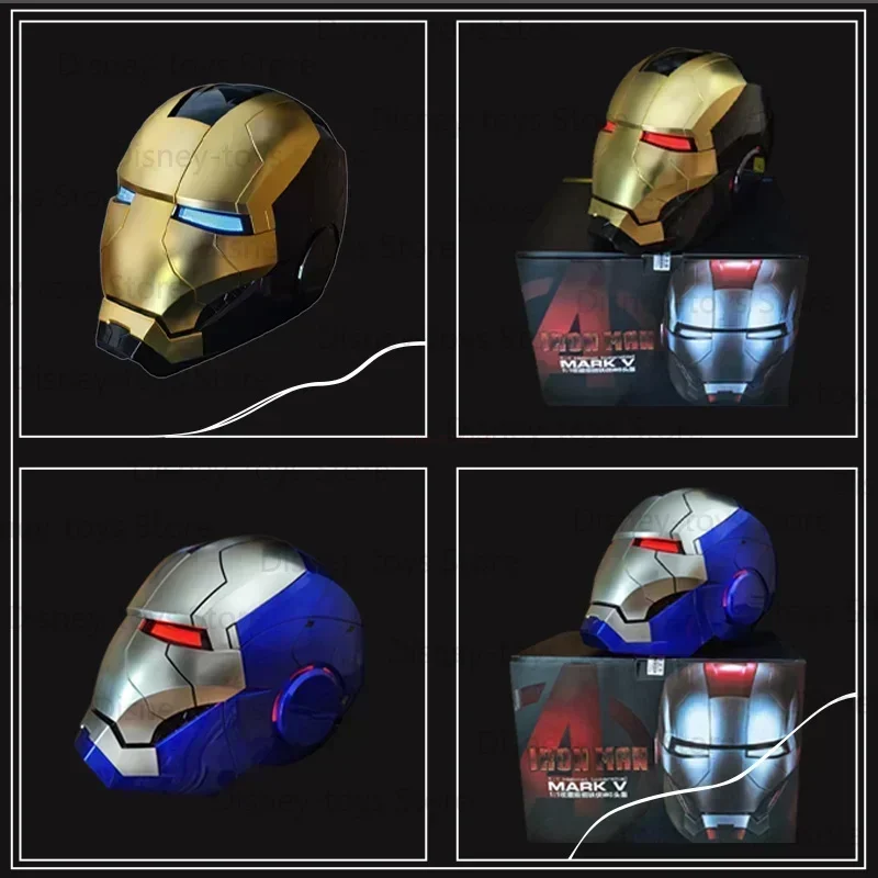 Marve Lnew 1:1 Mk5iron Man  Anime Figure  Helmet  Voice Control Eyes With Light Model Toys For Adult Electric Wearable Christmas