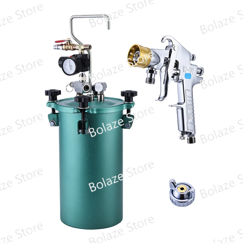 5 Liters of Water-in-water Pressure Bucket, 3 Liters of Imitation Marble Colorful Paint Spray Gun Large Diameter Spray Gun
