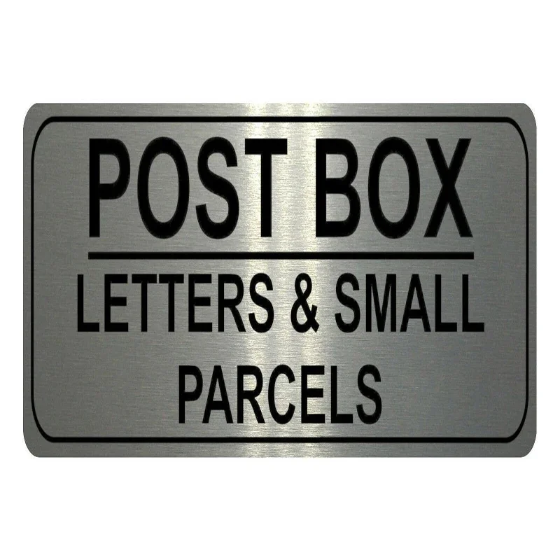 Customized Personalised POST BOX LETTERS & SMALL PARCELS Aluminium Sign Plaque Fitness Door Wall Multiple Color Panel Signs