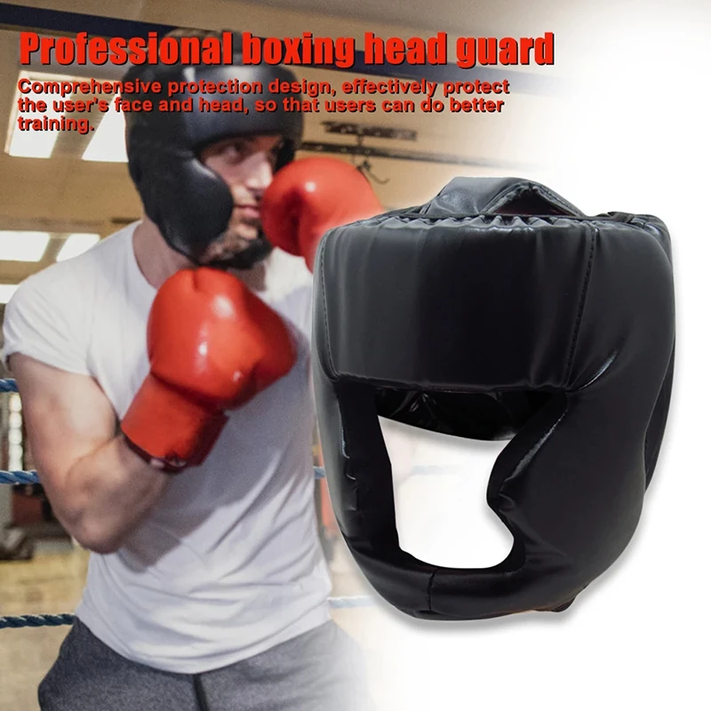 Casco da boxe addensato completamente coperto uomo donna Karate adulto Muay Thai Training Head Protector attrezzatura da palestra Taekwondo Head