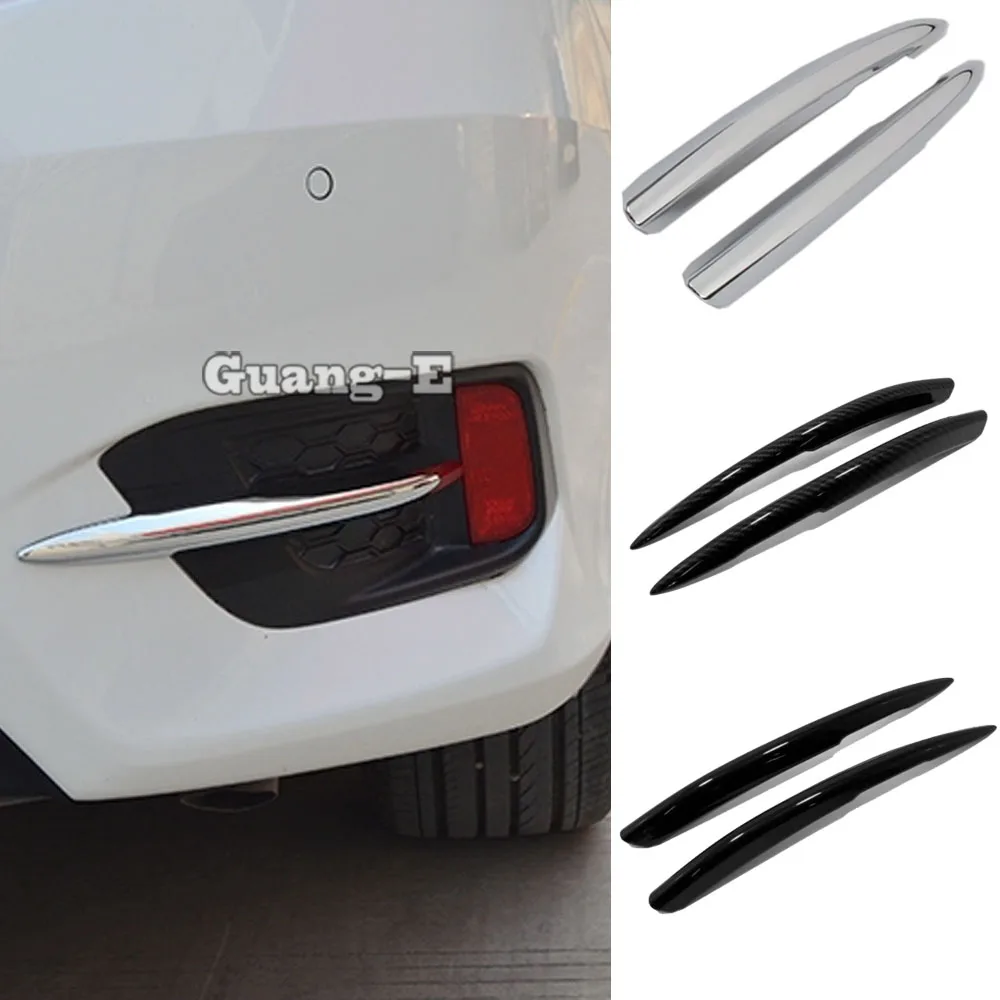 Car ABS Plastic Rear Back Fog Light Eyebrow Trim Frame Lamp Stick For Honda Civic 10th Sedan 2016 2017 2018 2019 2020 2021