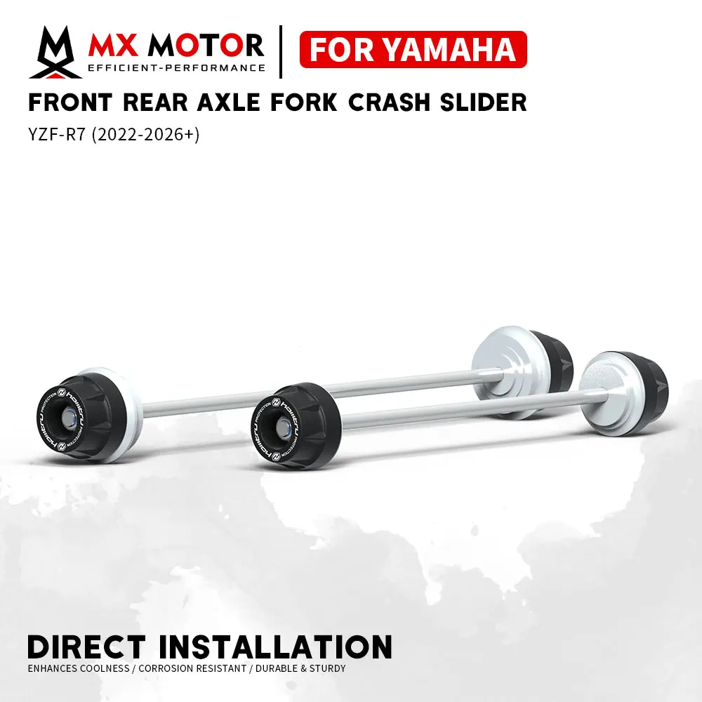 R7 Motorrad Vorder- und Hinterachs-Gabelschutz für YAMAHA YZF-R7 2022-2026 Kipphebel-Antikollisionsschieber Zubehör