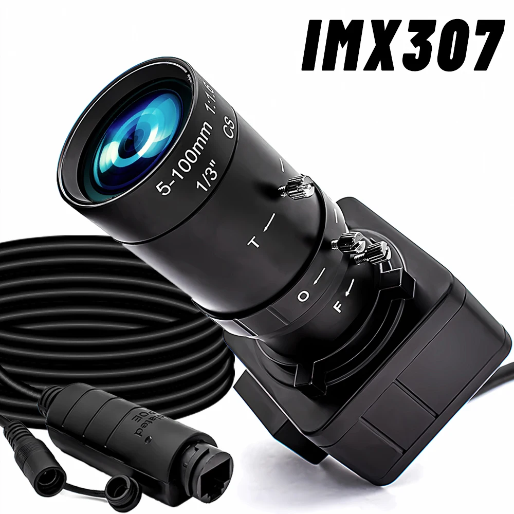 WGWK 1080P 60FPS IP Camera Module 2MP IMX307 CMOS Ultra Low-illumination 5-100mm Varifocal Lens RTSP Onvif POE Security Webcam