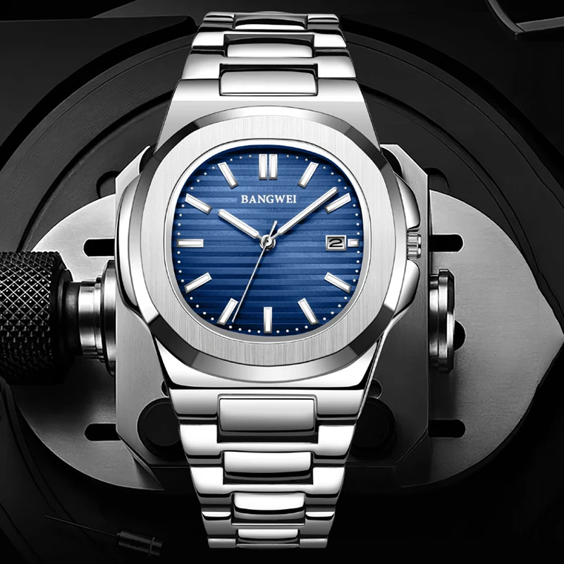 LIGE Business Watch Men Fashion Sports Waterproof Men's Quartz Wristwatches Top Brand Luxury Creative Steel Square Watch For Men