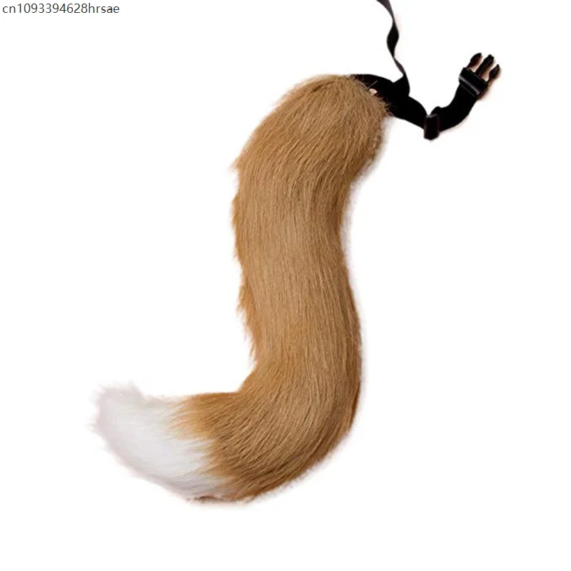 Harige staart pluche hoofdband en staart set dier wolf hond vos oren hoofdband cosplay voor meisje kinderen Halloween kerstfeest decor