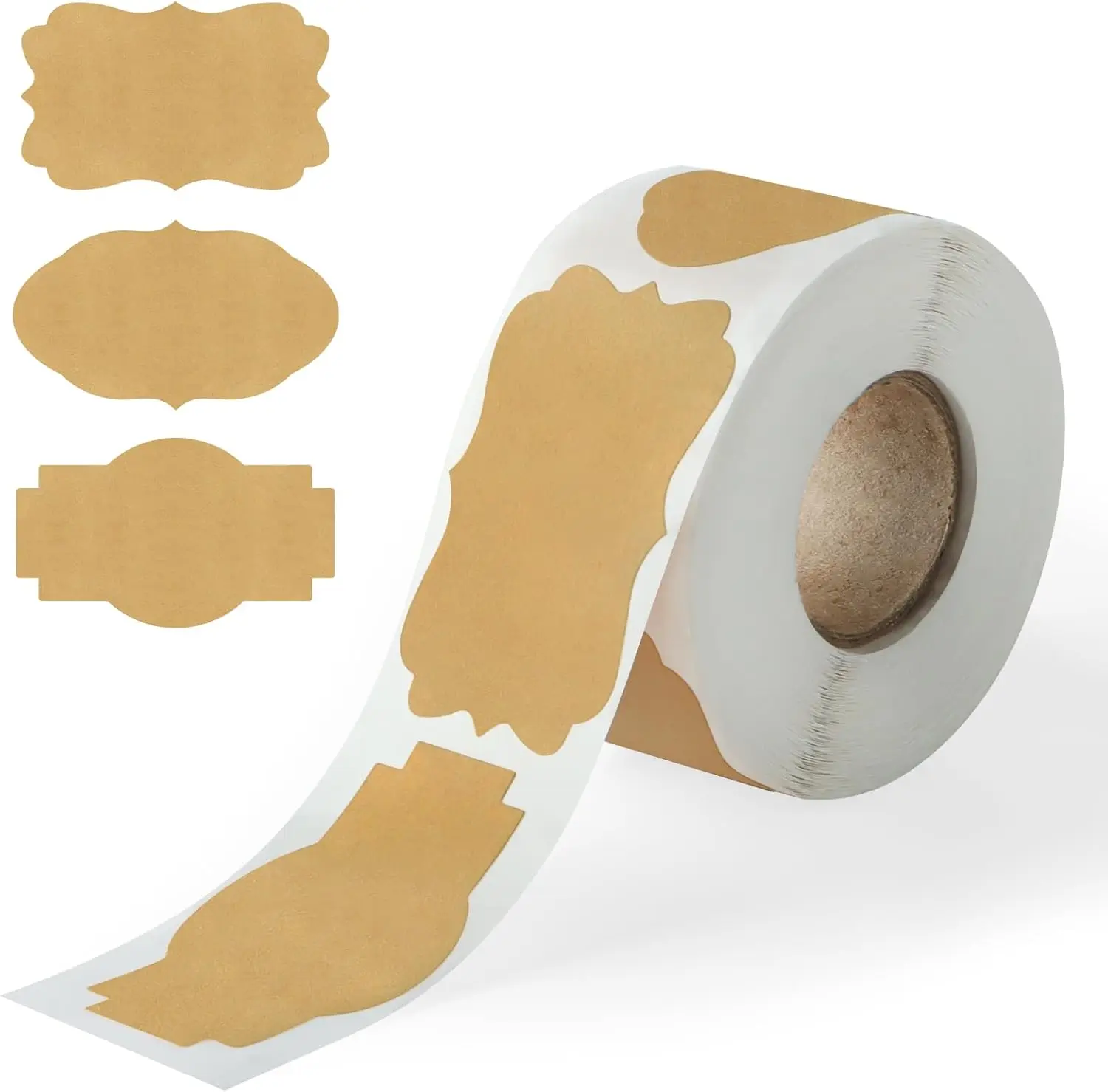 

Наклейки для подарков из крафт-бумаги, самоклеящиеся коричневые этикетки 2x300 дюйма, универсальные пустые этикетки-наклейки для банок, бутылок, шт.