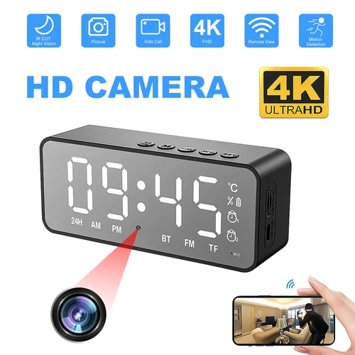 Imagen 2 del producto Altavoz Bluetooth Mini cámara HD 1080P detección de movimiento alertas inteligentes visualización remota cámara WiFi de seguridad para el hogar