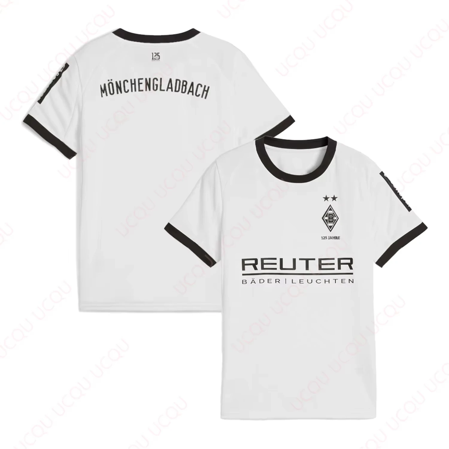 

Borussia Monchengladbach 2025/26, домашний трикотаж, повседневная футболка унисекс, удобная уличная одежда, классическая спортивная одежда с принтом для взрослых и детей
