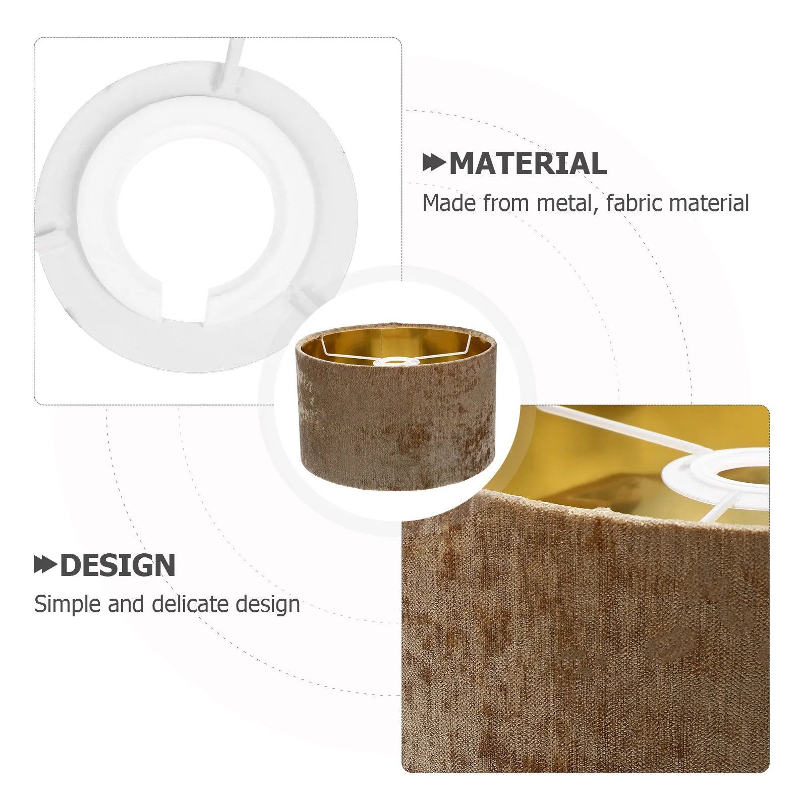 غطاء مصباح قماش معدني ضوء الناشر للمنزل مكتب غرفة نوم طاولة الدراسة الطابق لمبة مكتب ظلال استبدال الزخرفية
