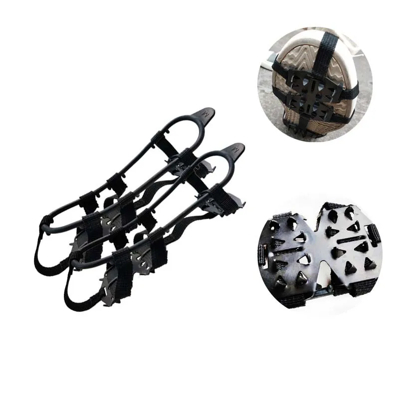 Ice Snow Grips Outdoor 24tooth Manganese Steel Crampons Antiskid Shoe Covers Snow Claws Hiking Fishing Mud Ice Caught for Shoes