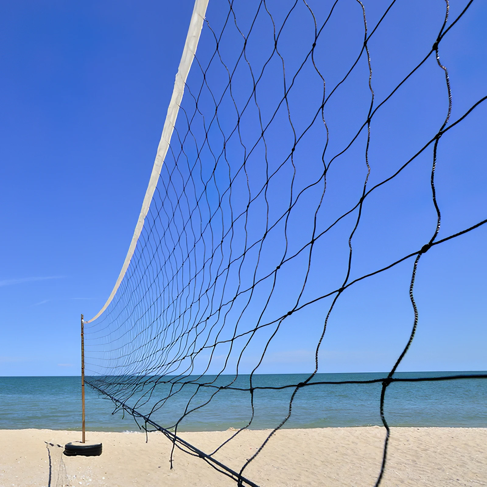 

Durable Braided Volleyball For Outdoor Indoor Use Weather Resistant Compact Design Steel Wire Reinforced Straight Pull Net